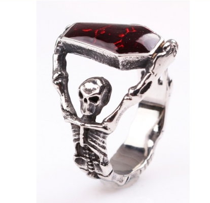 Skeletons and Coffin Vintage Style Ring