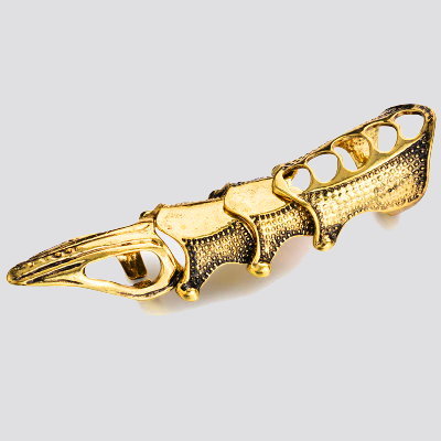 Finger Armor Ring - Antique Gold