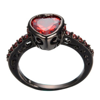 Black Hearted Ring