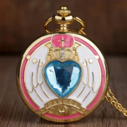 Anime - Sailor Moon Pocket Watch #5 Blue Stone