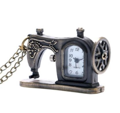 Steampunk Sewing Machine Pendant Watch