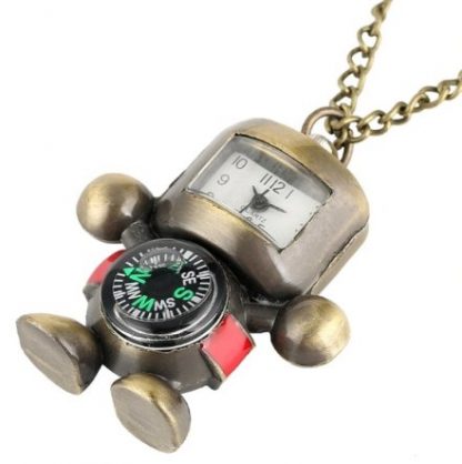 Robot Pendant Compass Watch