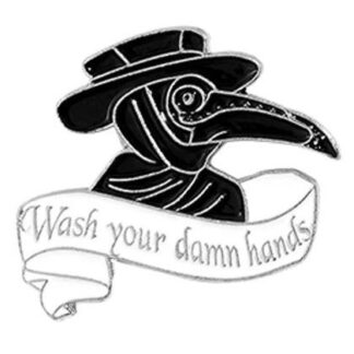Wash Your Damn Hands Plague Doctor Enamel Pin #1