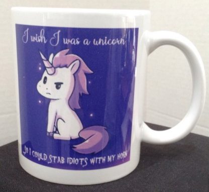 I Wish I Was A Unicorn Porcelain Coffee Mug