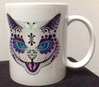 Sugar Skull Cat Tattoo Coffee Mug