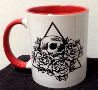 Skull & Roses Tattoo Art Two-Tone Mug
