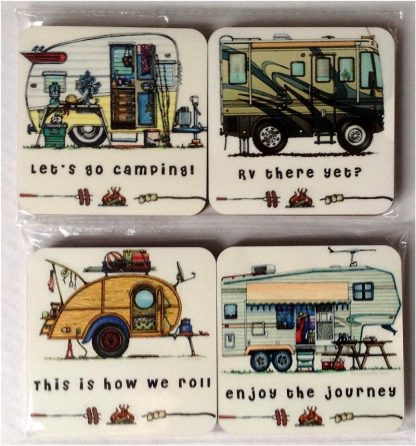 Happy Campers Series 1 - Set of 4 Coasters