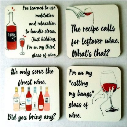 Bring on the Wine - Set of 4 Coasters