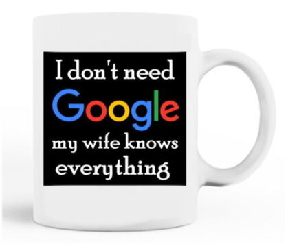 I Don't Need Google 15 oz Porcelain Mug
