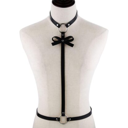 PU Leather Chest Harness - Bow