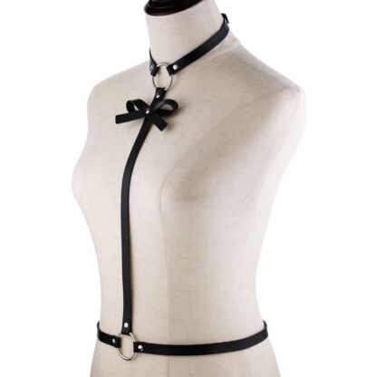 PU Leather Chest Harness - Bow