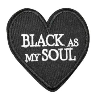 Black As My Soul Iron on Patch