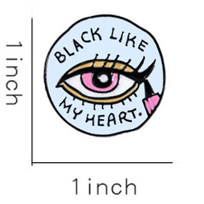 Black Like My Heart Enamel Pin