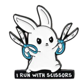 I Run With Scissors Enamel Pin