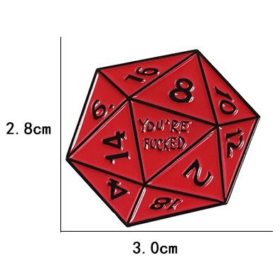 D & D Your F*cked Hex Dice Enamel Pin