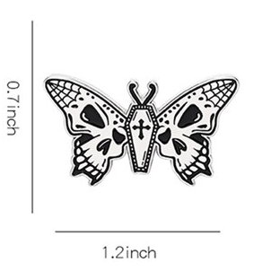 Death's Head Moth with Coffin Body Enamel Pin