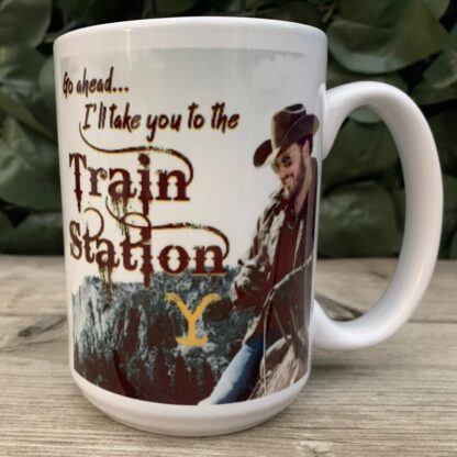 Yellowstone Rip I'll Take You To The Train Station Mug