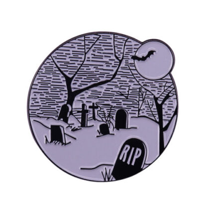 Graveyard Scene Enamel Pin