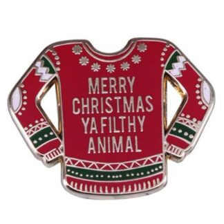 Christmas Home Alone Merry Christmas Ya Filthy Animal Enamel Pin