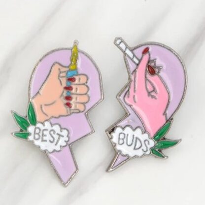Best Buds Heart Two Piece Enamel Pin Set