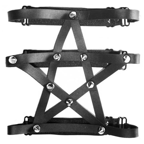 Bondage Bra – Hearts & Rings PU Leather – Dangerous Damsels