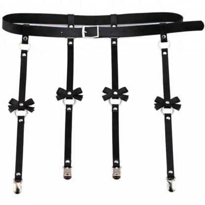 Garter Belt - Bows & Buckles - Black