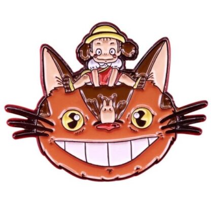 Anime - My Neighbor Totoro / One Piece Luffy & Catbus Enamel Pin