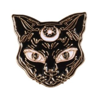 Wiccan Mystical Cat Enamel Pin