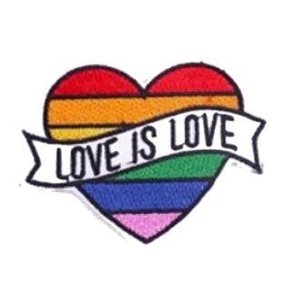 Is Love Is Love Heart Iron-On Patch