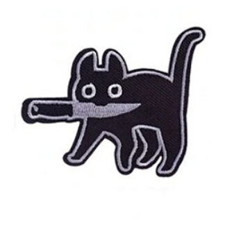 Kitty, Kitty, Stabby Cat Iron-On Patch