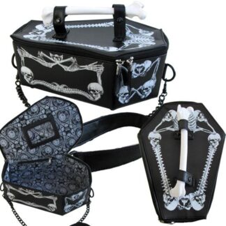 Gothic Coffin Purse with Bone Handle
