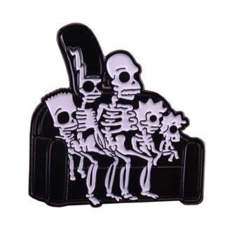 The Simpsons Skeleton Family Enamel Pin