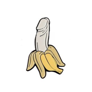 Naughty Banana Enamel Pin