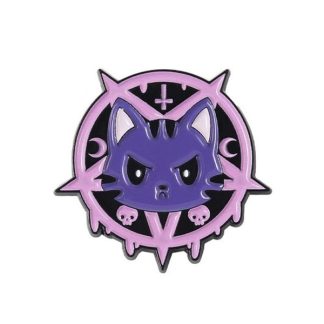 Pentagram Kitty Enamel Pin