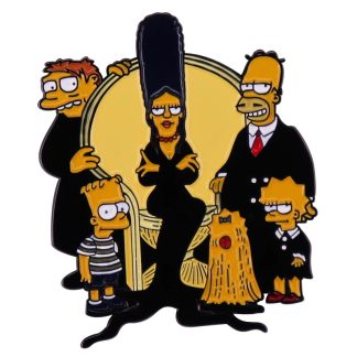 The Simpsons as The Addams Family Pin